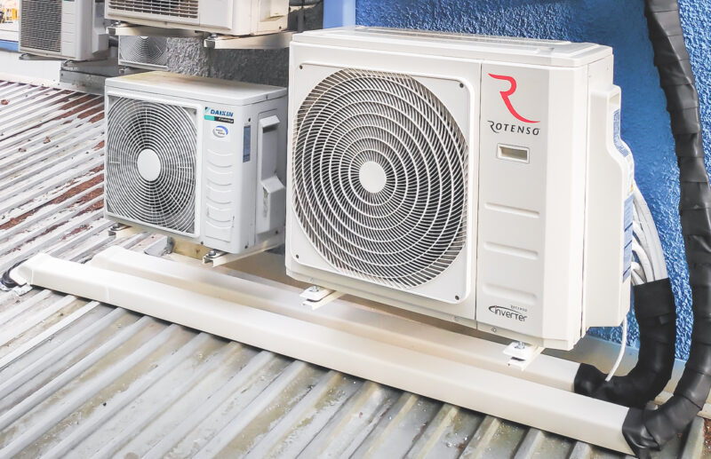 Wykonawca montaż instalacja instalator klimatyzacji klimatyzacja klimatyzator chłodzenie pompa ciepła powietrze-powietrze Rotenso pruszcz gdański